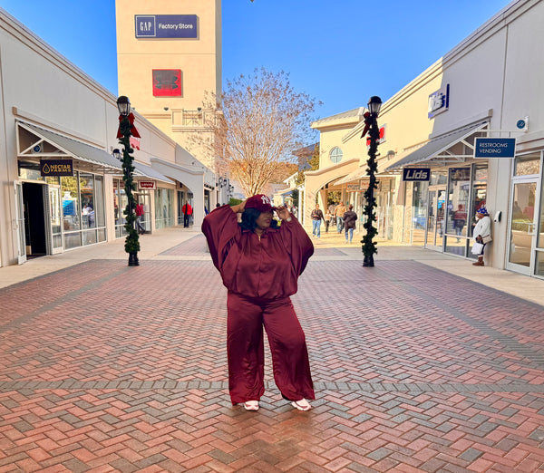 Puffed Bomber Sleeve Jacket/Pant Set